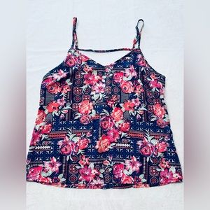 Derek Heart Pink Blue Tank Womens Size Small